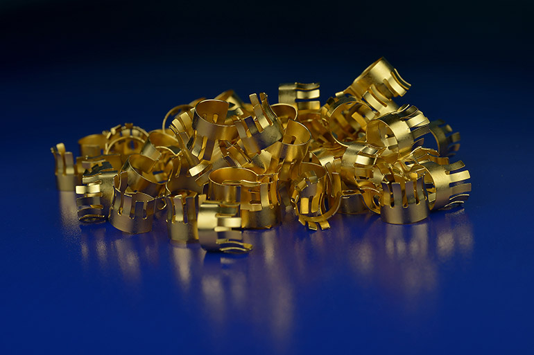 Gold-plated micro pins