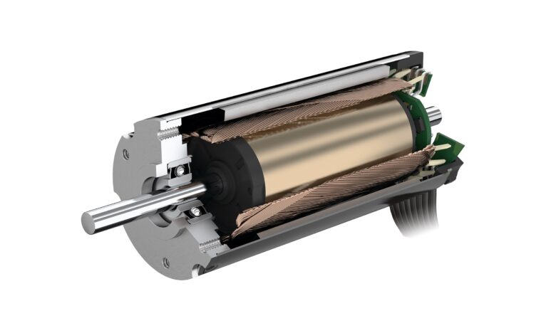 An open view of a Faulhaber BX4 brushless dc servomotor.