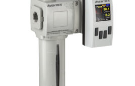 Figure 1: While traditional I/O signals remain important, many newer field devices like this Emerson Aventics AF2 Series flow sensor can provide significant bidirectional operating, configuration, and diagnostic information using IO-Link.