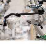 product shot of robot working in lab